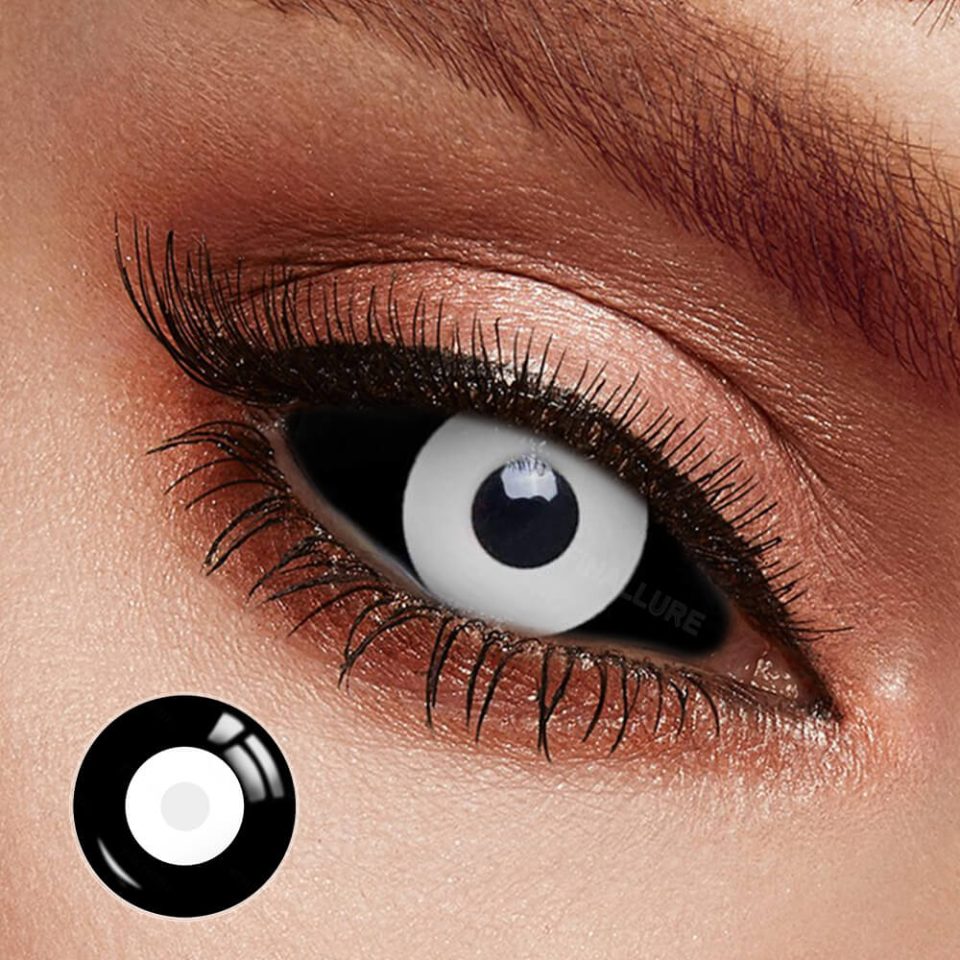 Vampire Black White Sclera Contacts