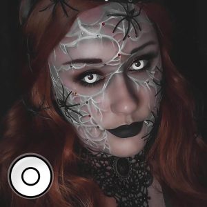 Black Iris Rim White Contacts