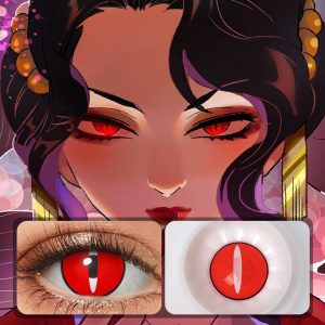 Red Muzan Demon Eyes Contacts