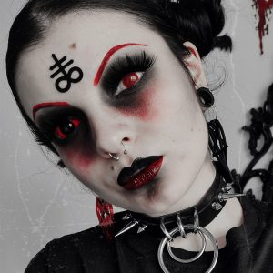 Red & Black Sclera Contacts