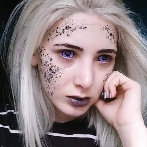 Purple Flash Sclera Contacts