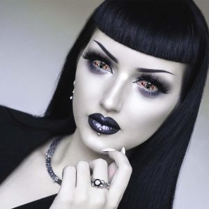 Spider Blood Spot White Sclera Contacts