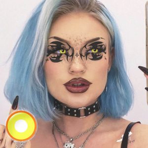 Yellow Orange Ring Eyes Contacts
