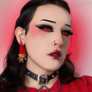 Red Mesh Sclera Contacts